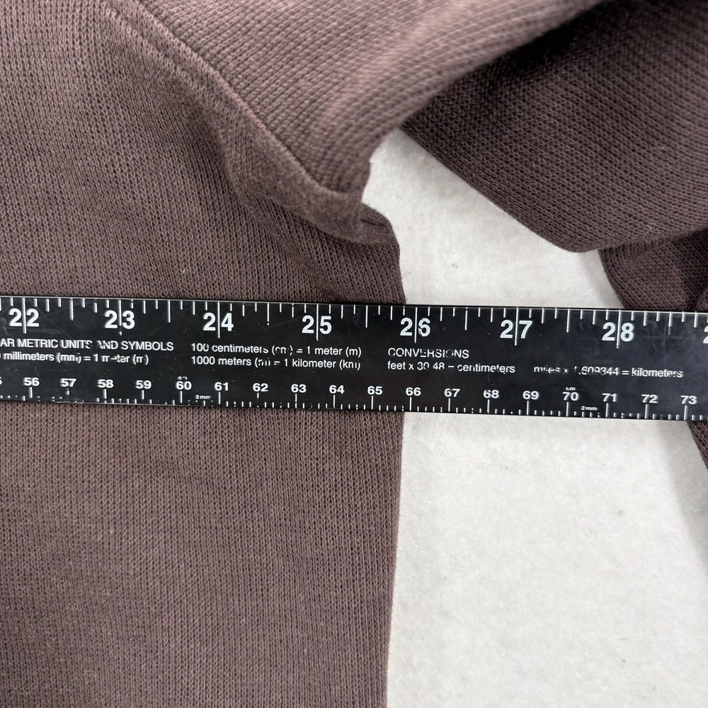 Perry Ellis Sweater Mens 2XL Brown Cotton Blend 1/4 Zip Collared Pullover Pocket - Picture 9 of 13